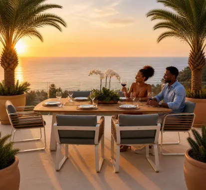 Ensemble Repas Extérieur WING by Pininfarina table et 6 fauteuils design – Mobilier Design Haut de Gamme Monaco et Côte d’Azur