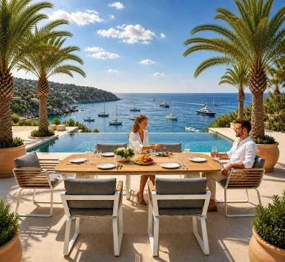 Ensemble Repas Extérieur WING by Pininfarina table et 6 fauteuils design – Mobilier Design Haut de Gamme Monaco et Côte d’Azur