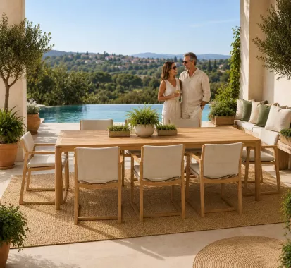 Grande table teck premium garantie 5 ans