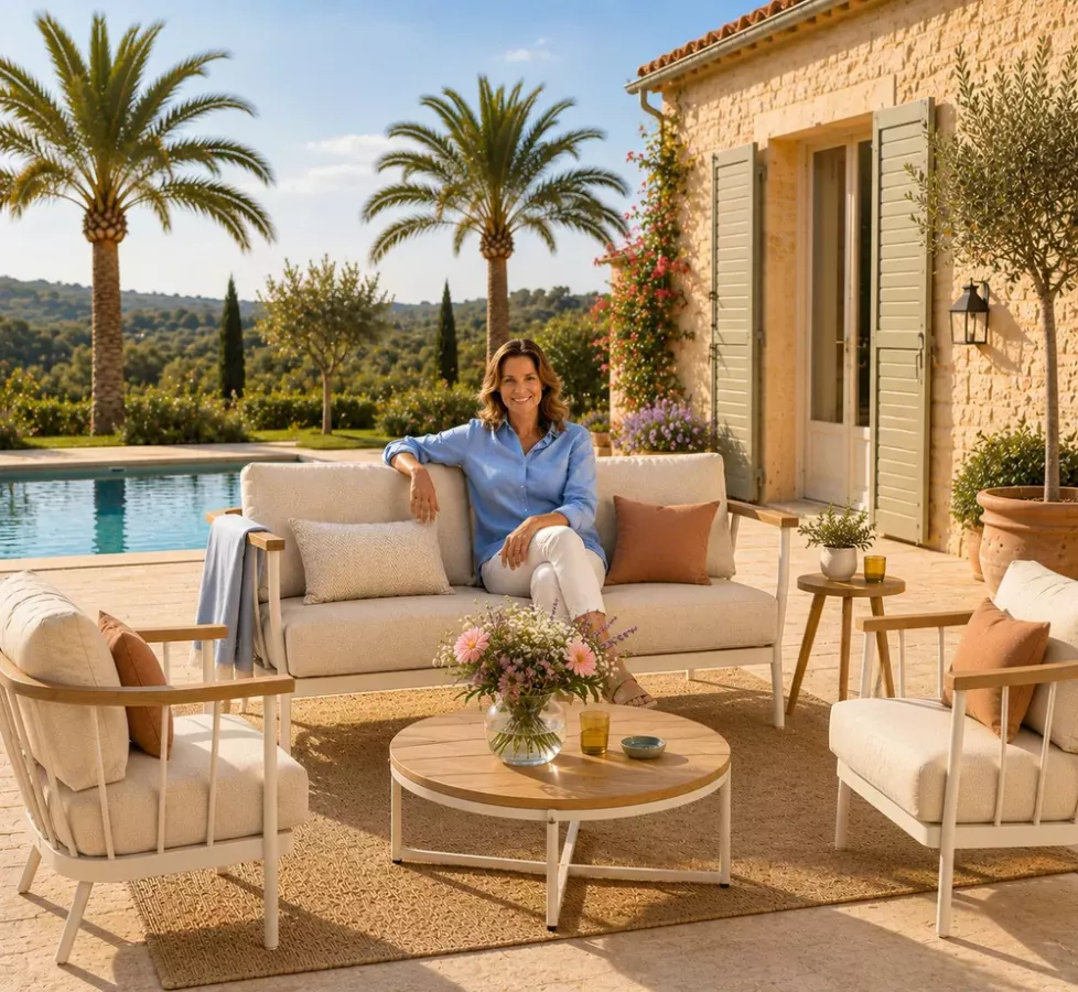 ensemble salon de jardin 4 places canape 2 places