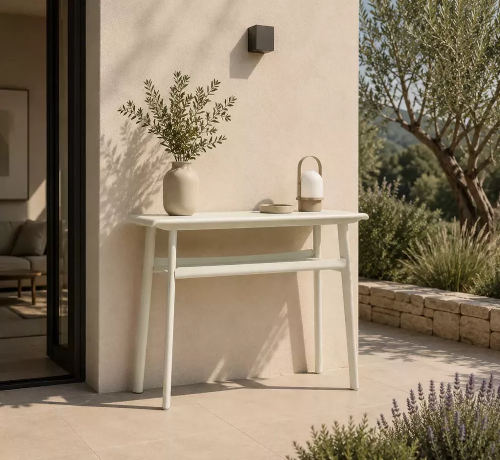 Console blanche aluminium Allure d'Azur