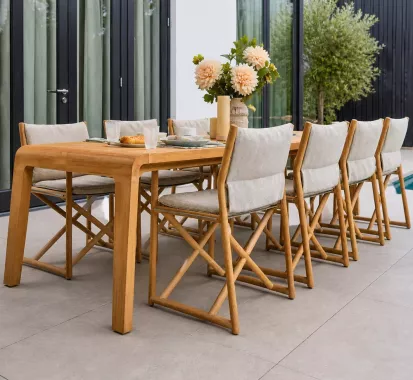 fauteuil metteur en scene Aritzo Suns outdoor Teck ou Aluminium