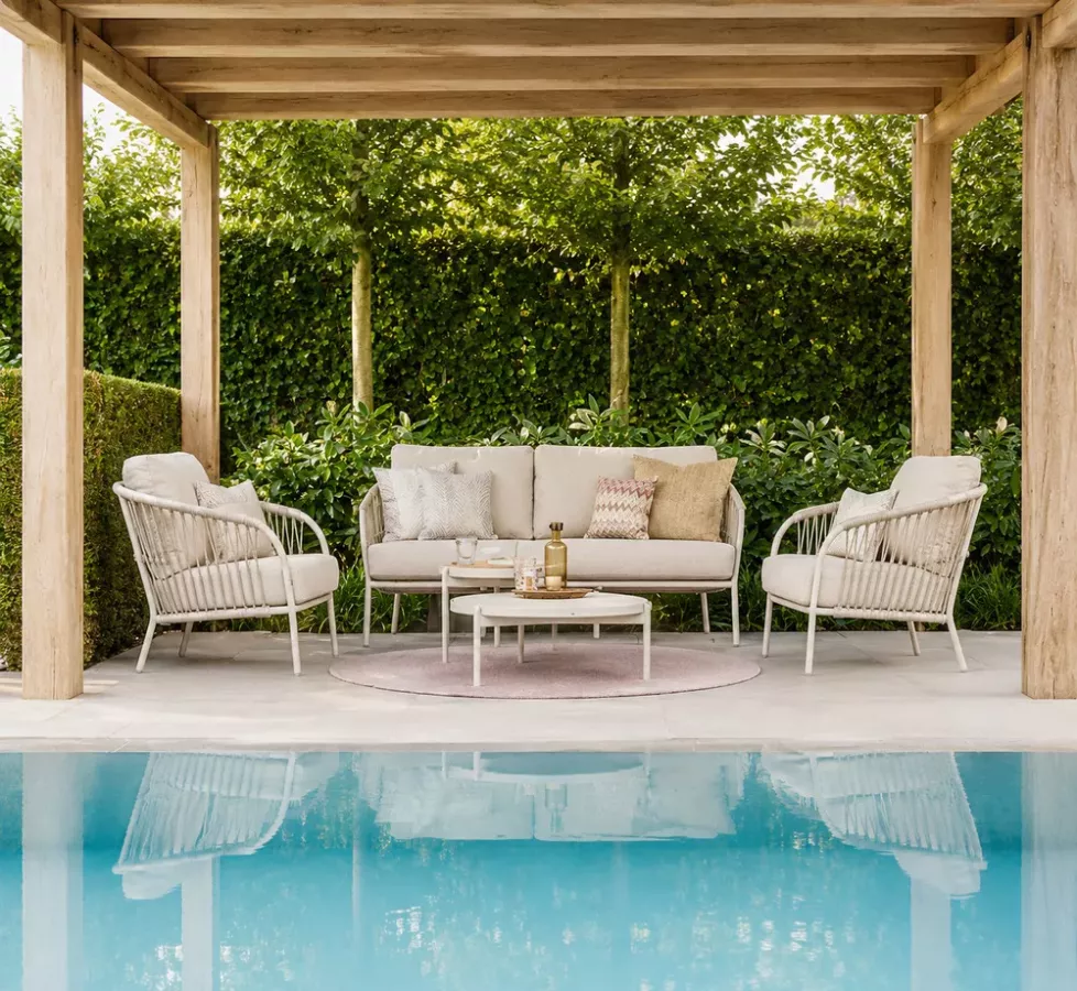 SALON DE JARDIN ALUMINIUM CORDES - NAPPA SUNS OUTDOOR