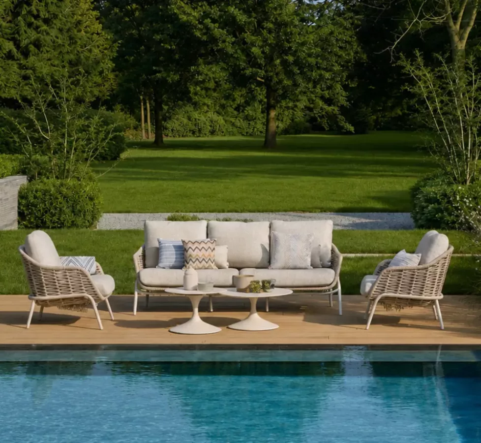 SALON DE JARDIN ALUMINIUM CORDES - CASTELINI SUNS OUTDOOR