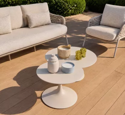 SALON DE JARDIN ALUMINIUM CORDES - CASTELINI SUNS OUTDOOR