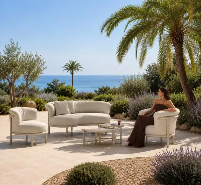 ENSEMBLE SALON LUXEUX ALUMINIUM - JAMARA ITALIEN OUTDOOR