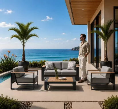Salon de jardin design 4 places Cambusa