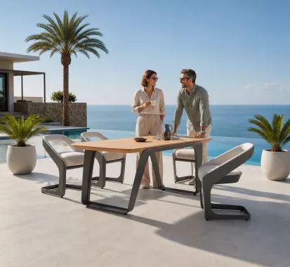 Fauteuil onda aluminium