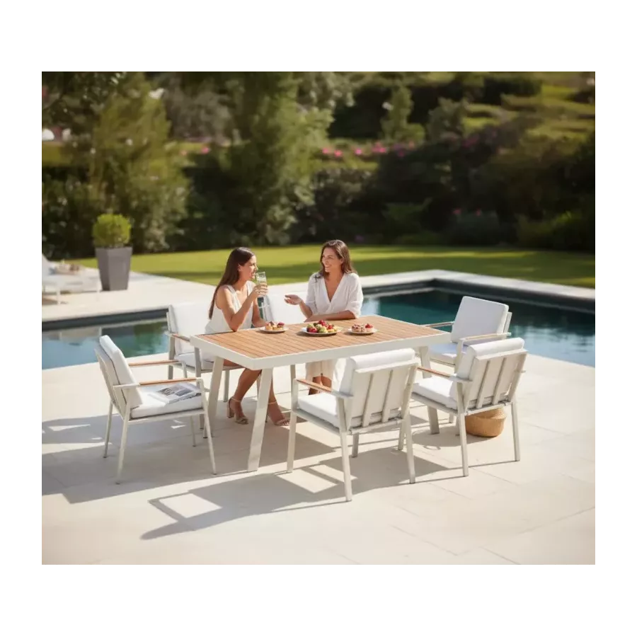 ENSEMBLE TABLE EXTENSIBLE & 8 CHAISES - NOFI 2.0