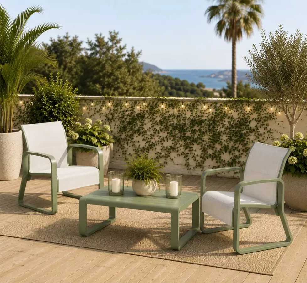 FAUTEUIL ALUMINIUM TOILE MATELESSE - KENZA