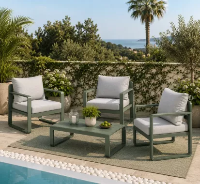 FAUTEUIL CONFORTABLE SALON DE JARDIN