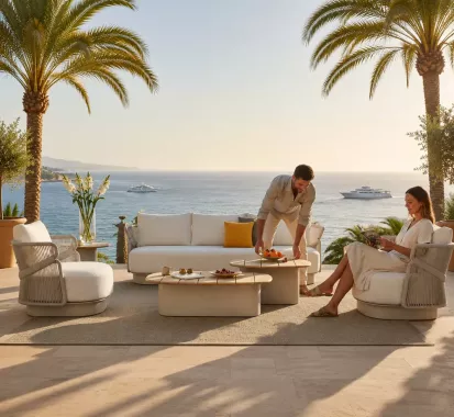 Salon de jardin 5 places luxe AIO