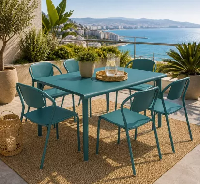 copy of TABLE ALUMINIUM COULEUR AU CHOIX DESIGN  - ALLURE D'AZUR