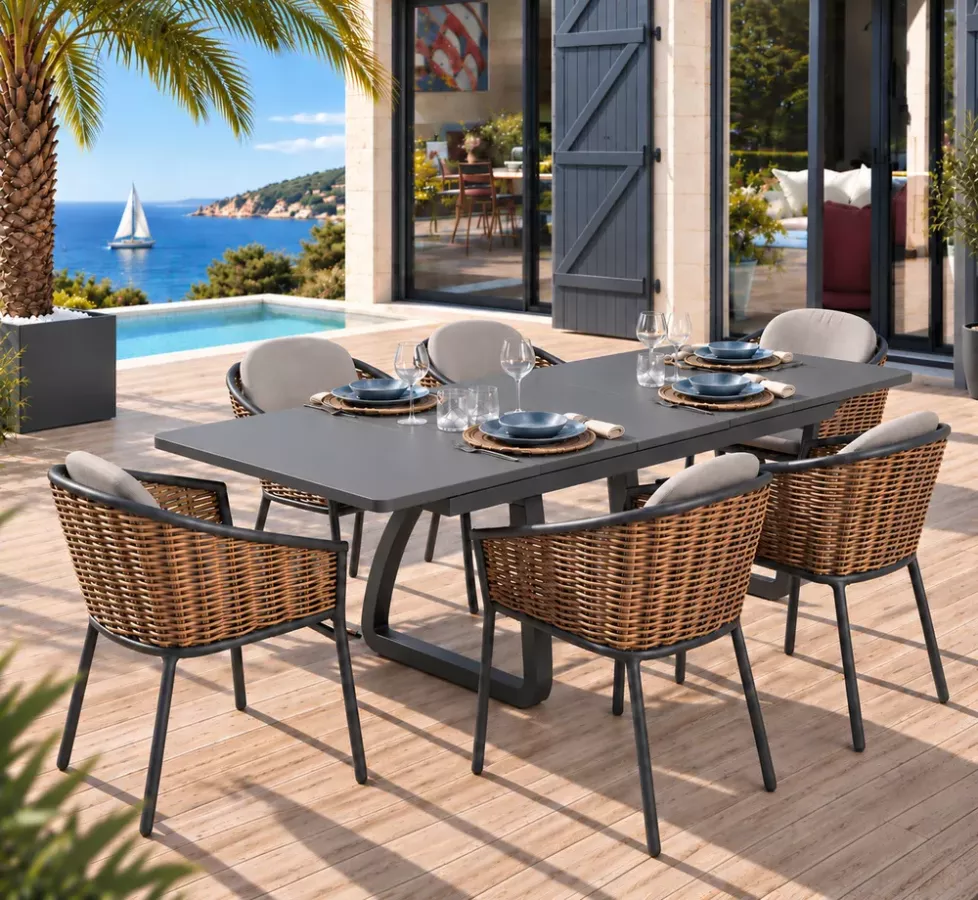 Table céramique OREA extensible 180 à 240 cm OREA - Azur Lounge