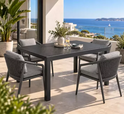 Table extensible céramique LIVIA - AZUR LOUNGE Antibes French Riviera