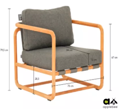 Fauteuil Salon de Jardin Dolce – Apple Bee : design épuré, confort optimal et matériaux résistants pour vos extérieurs Antilles
