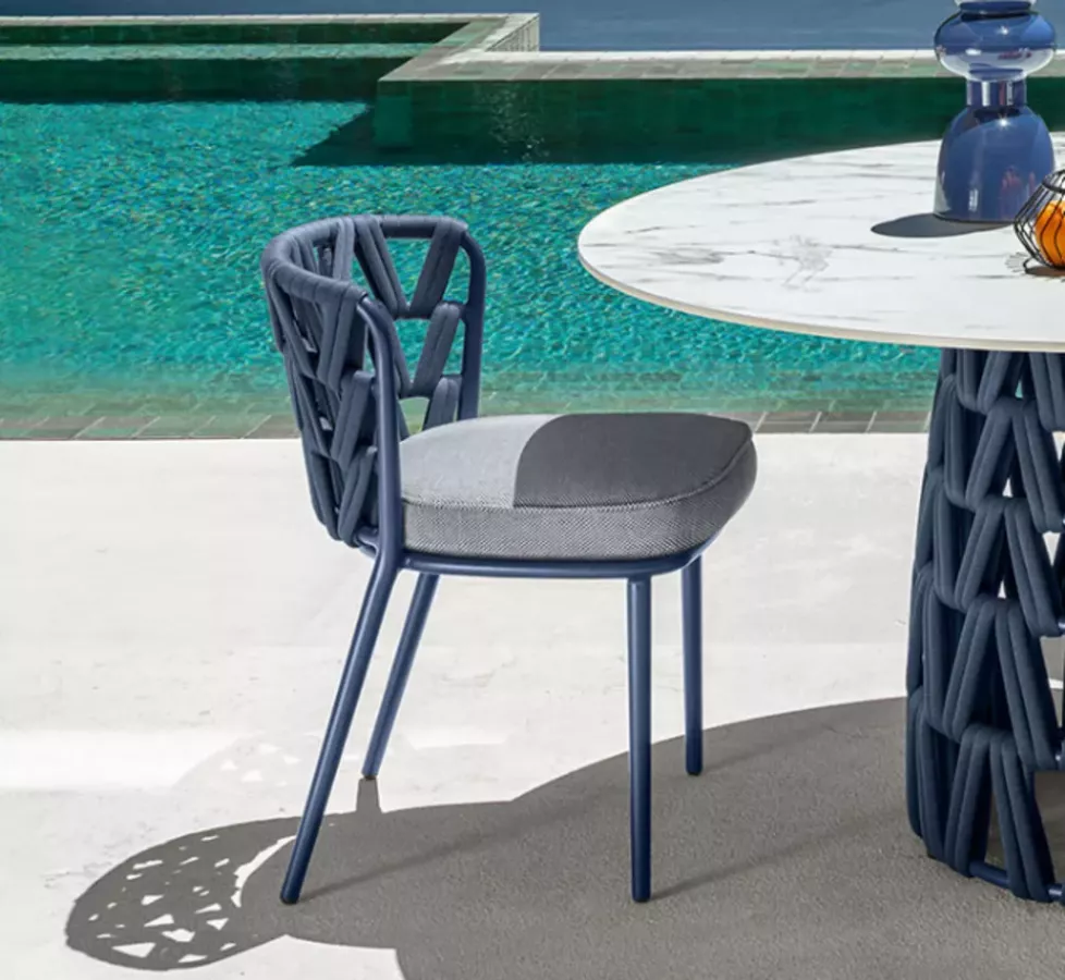 CHAISE DE TABLE DESIGN ALU SWIPE - TALENTI