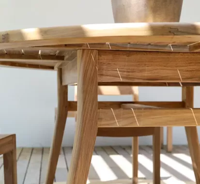Table Ronde en Teck Massif Ø150 cm - OASIS | Médicis France - Élégance et robustesse pour vos repas en extérieur. Martinique