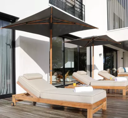 copy of PARASOL 2X2M GRIS ALU COLORIS - SOLORADO MEDICIS