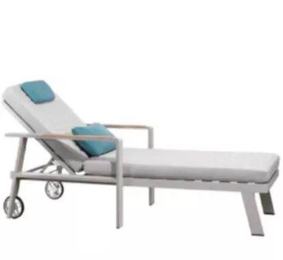 BAIN DE SOLEIL ALU COUSSIN & ROULETTES NOFI