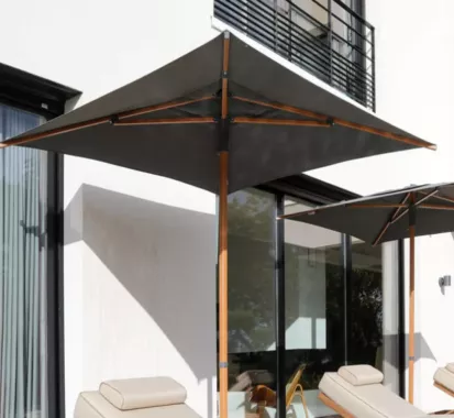 PARASOL ALU TRANSFERT TECK ELEGANT