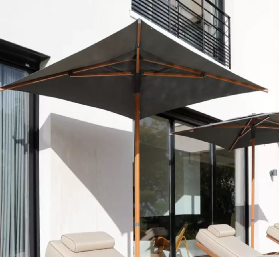 PARASOL ALU TRANSFERT TECK ELEGANT