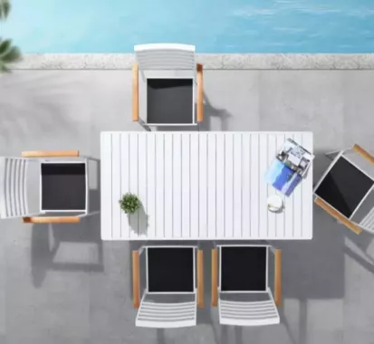 Ensemble repas YORK – Design élégant et confort tropical