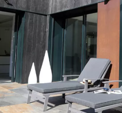 sun loungers aluminium black Nice French Riviera Azur Lounge