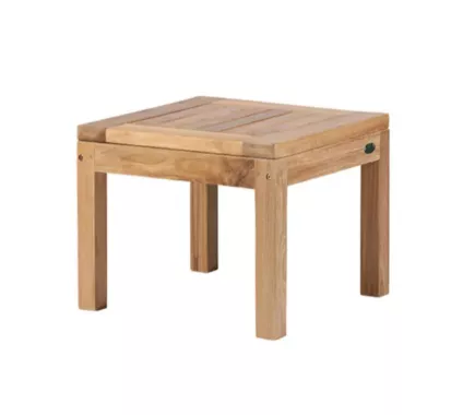 Table d’appoint en teck Tavoli 50 – Élégance naturelle pour l’extérieur