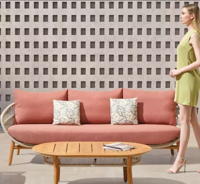 SALON DE JARDIN 5-6 PLACES DESIGN - VASCA CLAUDIO BELLINI