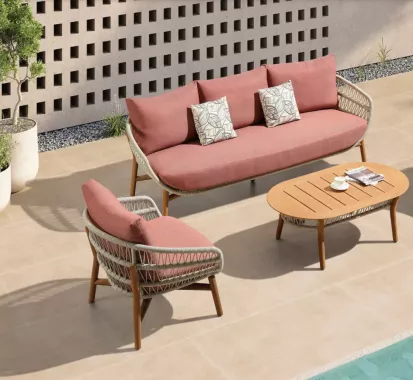 Salon de jardin VASCA 5 places – Design Claudio Bellini | Azur Lounge Côte d'Azur