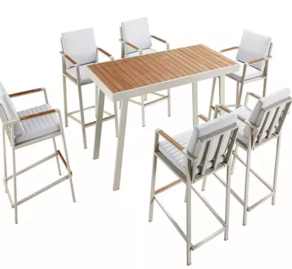 Table Haute & 6 Chaises Bar NOFI – Design Outdoor HIGOLD