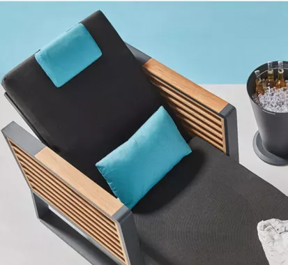 BAIN DE SOLEIL ALU NOIR TECK NEW YORK - DESIGN