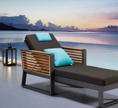 BAIN DE SOLEIL ALU NOIR TECK NEW YORK - DESIGN