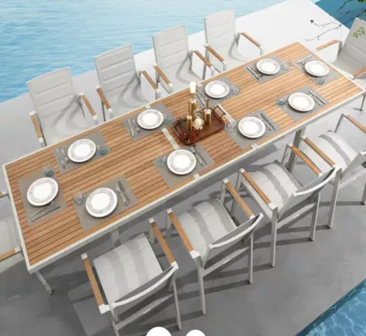 ENSEMBLE TABLE EXTENSIBLE & 8 CHAISES - NOFI 2.0