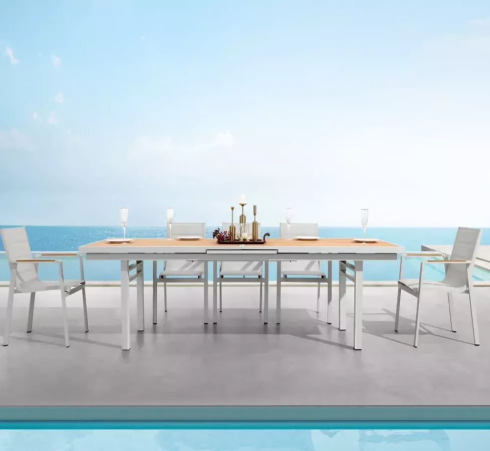 ENSEMBLE TABLE EXTENSIBLE & 8 CHAISES - NOFI 2.0