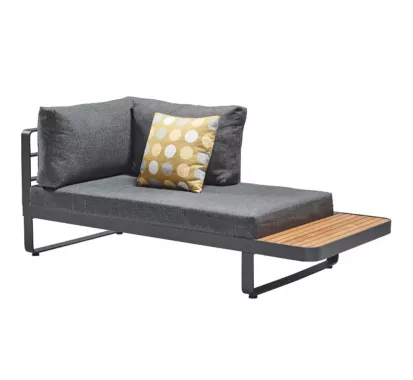 ENSEMBLE SALON DE JARDIN CANAPE ANGLE - TECK/ALU CARIBBEAN