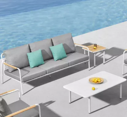 ensemble salon de jardin aluminium Cannes, Nice Monaco et Toulon collection Patio by Claudio Bellini