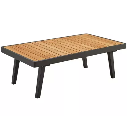 Salon de Jardin 4 places Haut de Gamme EMOTI – Aluminium & Teck – Caribbean Patio