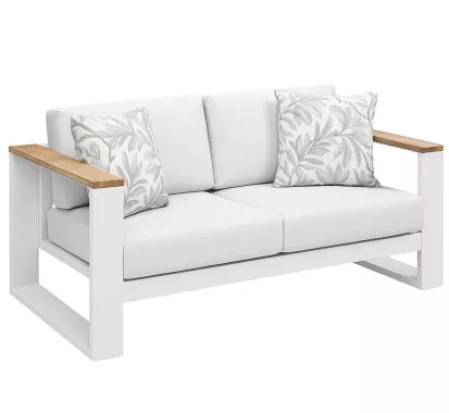 Salon de Jardin Cambusa couleur Fonce 4 Places – Design Claudio Bellini | Aluminium & Teck | Caribbean Patio Antilles