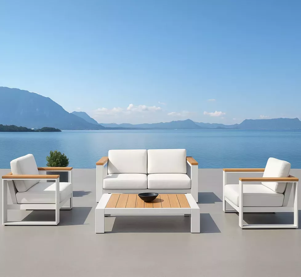 SALON DE JARDIN CAMBUSA 4 PLACES DESIGN ITALIEN - CLAUDIO BELLINI