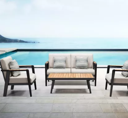 Salon de Jardin EMOTI 4 places - HIGOLD, Elégance et Confort pour votre terrasse