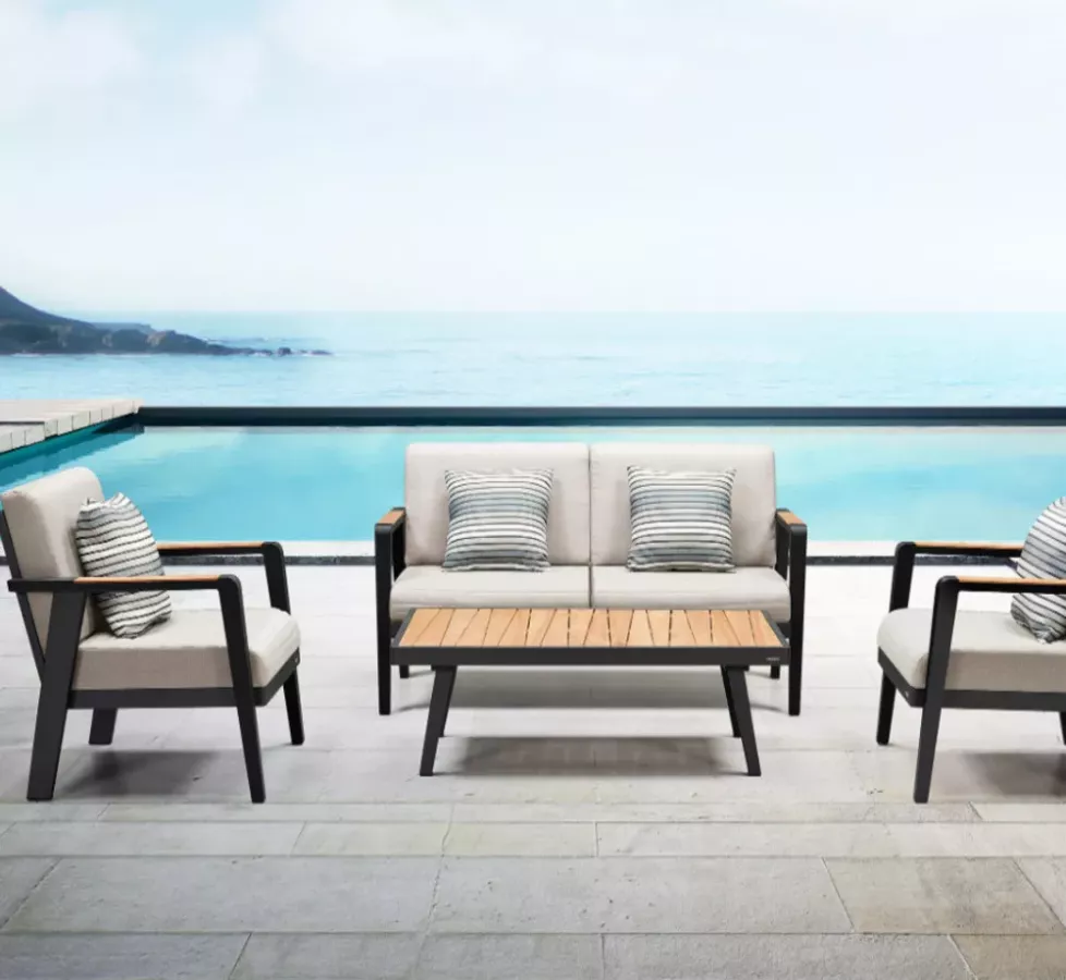 Salon de Jardin EMOTI 4 places - HIGOLD, Elégance et Confort pour votre terrasse