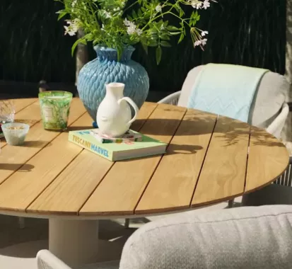 TABLE RONDE ALU/TECK GRADO - SUNS OUTDOOR