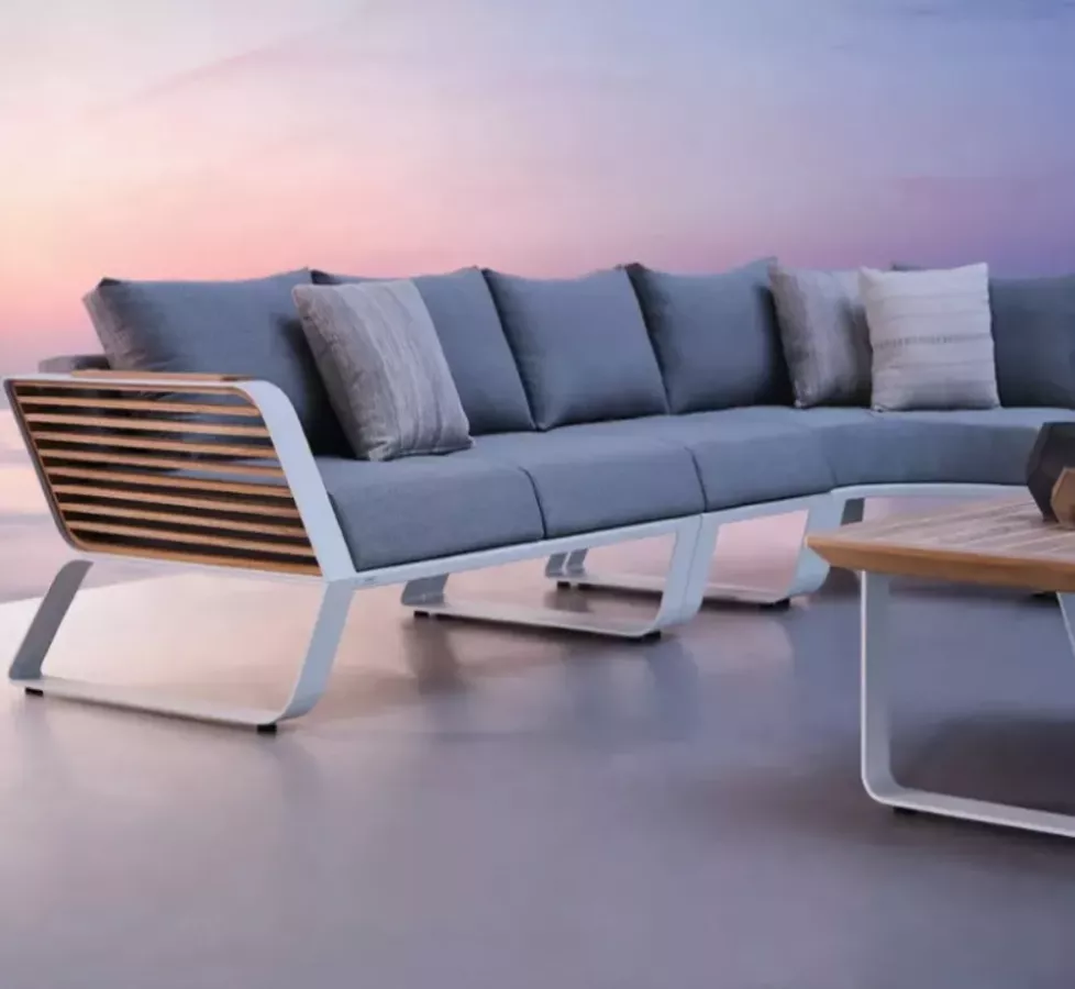 Salon d’angle WING Pininfarina – mobilier extérieur design luxe 5 places | Côte d’Azur Monaco