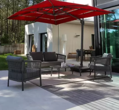 ENSEMBLE SALON DE JARDIN ALU / TISSU SUNBRELLA - ASTRIA MEDICIS FR