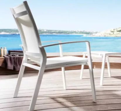 Fauteuil inclinable LADY Talenti – aluminium & textilène, lot de 2 haut de gamme Provence Alpes Côte d’Azur