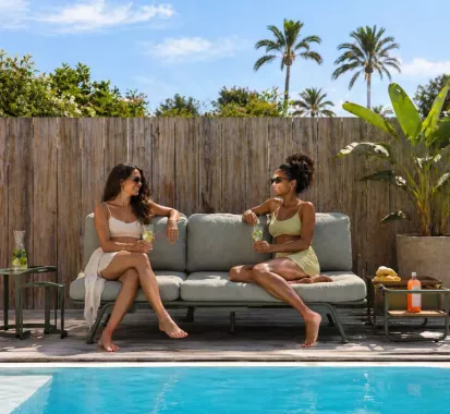SUNSERA DAYBED – Bain de Soleil Modulable 3 Places Aluminium | Transat & Canapé Extérieur Haut de Gamme Côte d’Azur
