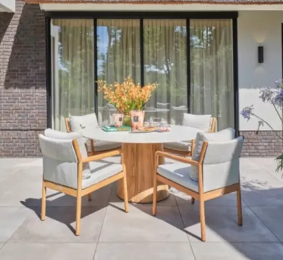 Fauteuil Table VITTORIA Teck Premium – Chaise Extérieure Haut de Gamme | Provence-Alpes-Côte d’Azur