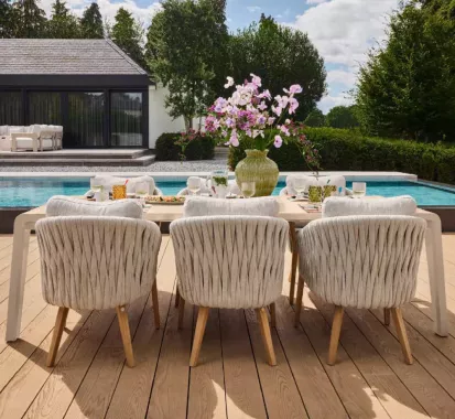 Fauteuil Repas Teck SENESE Luxe – Chaise Extérieure Haut de Gamme | Provence-Alpes-Côte d’Azur